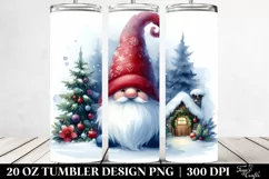 mystical Christmass Gnome Watercolor Splash | 20 oz Tumbler Product Image 2