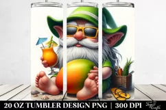 Pastel Gnome with Beach Wear | 20 Oz Tumbler Product Image 2