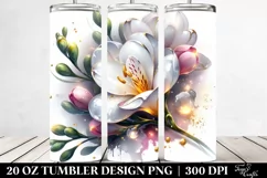 Shiny Freesia with Gold Inserts | 20 Oz Tumbler Product Image 2