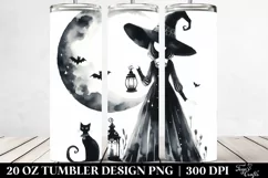 Gothic Witch and Cat | 20 oz Tumbler Product Image 2