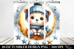 Vibrant Baby Bear Winter Moon | 20 oz Tumbler Product Image 2