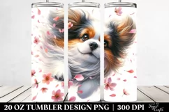 Dog Tumbling Spring Petals Wind 20 oz Tumbler Product Image 2