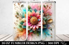 Floral Tumbler, 20 oz Skinny Tumbler Wrap Product Image 1