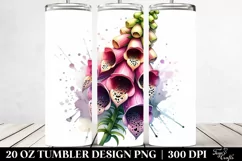 20 Oz Tumbler Sublimation | Glossy Foxglove Material Small Product Image 2