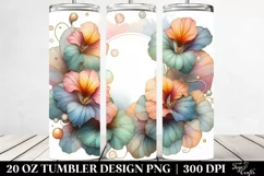 Abstract Shiny Nasturtium | 20 oz Tumbler Product Image 2