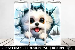 Funny Maltese Sticking Out | 20 Oz Tumbler Product Image 2