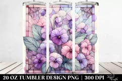 Wooden Stained Violet, White Background | 20 oz Tumbler Product Image 2