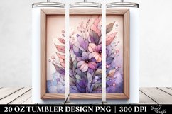 Wooden Stained Violet, White Background | 20 oz Tumbler Product Image 2