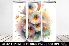 Shiny Pastel Nasturtium with Golden Insertions 20 Oz Tumbler Product Image 2