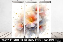 Shiny Pastel Nasturtium with Golden Insertions 20 Oz Tumbler Product Image 2