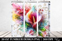 FloraL Tumbler, 20 oz Skinny Tumbler Wrap Product Image 1