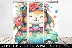 Colorful Boho Baby Bunny Resting | 20 Oz Tumbler Product Image 2