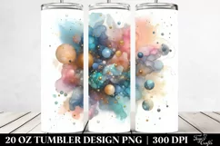 Shiny Abstract Cosmos with Golden Accents, Transparent 20 Oz Product Image 2