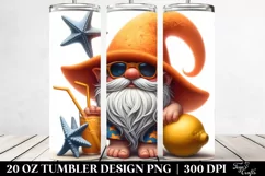 Pastel Gnome with Beach Wear | 20 Oz Tumbler Product Image 2