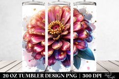 Shiny Zinnia with Golden Inserts | 20 Oz Tumbler Product Image 2
