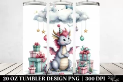 Whimsical Dragon with Presents 20 Oz Tumbler Product Image 2