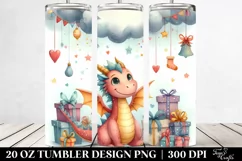 Whimsical Dragon with Presents 20 Oz Tumbler Product Image 2