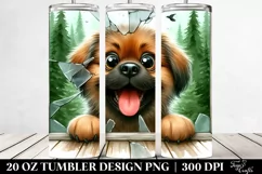 Crazy Mastiff Sticking Out | 20 Oz Tumbler Product Image 2