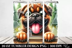 Crazy Mastiff Sticking Out | 20 Oz Tumbler Product Image 2
