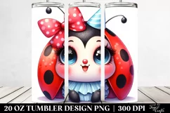 Colorful Ladybug with Party Hat | 20 Oz Tumbler Product Image 2