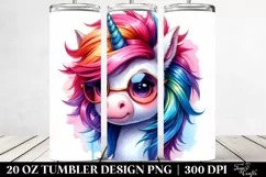 Vibrant Funny Baby Unicorn Clipart Product Image 2