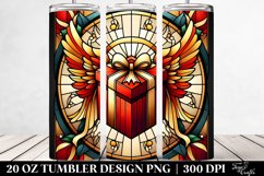 Bold Stained Gift with Wings, Transparent 20 Oz Tumbler Product Image 2