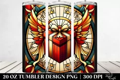 Bold Stained Gift with Wings, Transparent 20 Oz Tumbler Product Image 2