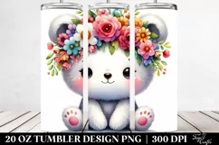 Cute Cartoon-Style Bear Tumbler Product Image 2