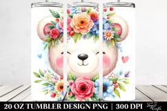 Cute Cartoon-Style Bear Tumbler Product Image 2
