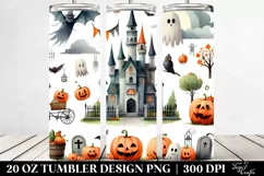 Funny Castle Halloween Clipart 20 Oz Tumbler Product Image 2