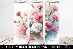 Colorful Carnation 20 Oz Tumbler Product Image 2