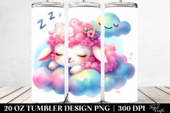 20 Oz Tumbler Sublimation | Vibrant Boho Lamb Baby | Product Image 2