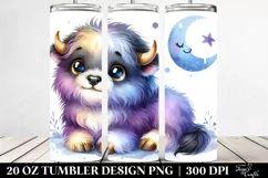 Cute Colorful Baby Musk Ox Clipart Product Image 2