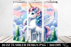 Cute Unicorn as Johny Bravo | 20 Oz Tumbler Product Image 2