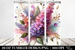 Colorful Lilac on White Background | 20 Oz Tumbler Product Image 2