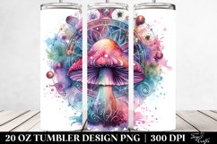 Magical Celestial Mushroom in Vibrant Colors, Transparent 20 Product Image 2