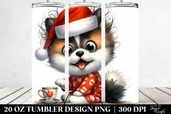 Festive Akita, Whimsical 20 Oz Tumbler Product Image 2