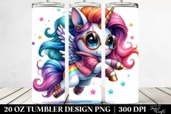 Cute Unicorn Jumping | 20 oz Tumbler Product Image 2
