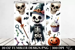 Funny Halloween Skeleton 20 Oz Tumbler Product Image 2