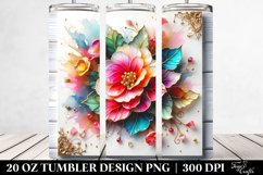 Colorful Begonia Tumbler Design Product Image 2