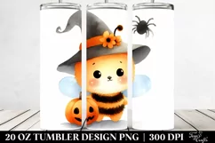 Retro Halloween Bee 20 Oz Tumbler Product Image 2