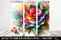 Colorful Begonia Tumbler Design Product Image 2
