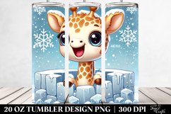 Cute Baby Giraffe, Transparent 20 Oz Tumbler Product Image 2