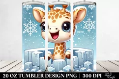 Cute Baby Giraffe, Transparent 20 Oz Tumbler Product Image 2