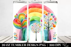Colorful Rainbow Trees | 20 Oz Tumbler Product Image 2