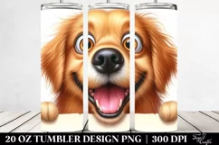Crazy Looking Golden Retriever Watercolor 20 oz Tumbler Product Image 2