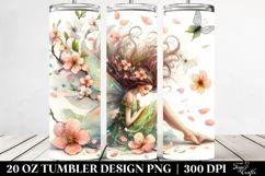 Fairy Tumbling with Spring Petals | 20 Oz Tumbler Product Image 2
