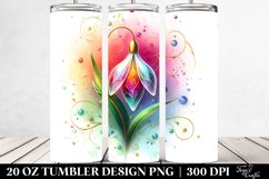 Colorful Snowdrop Tumbler Design Product Image 2