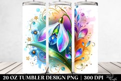 Colorful Snowdrop Art | 20 Oz Tumbler Product Image 2