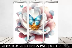 Butterfly Sleeping in Flower | 20 Oz Tumbler Product Image 2